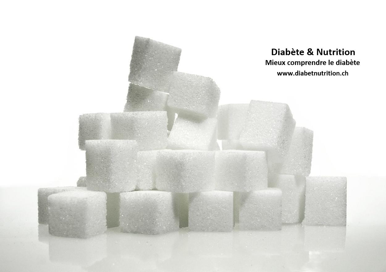 cubes de sucre de glucose empilés malsains sur une cuillère