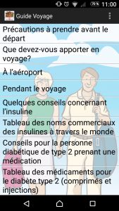 app, diabète, voyage, conseils