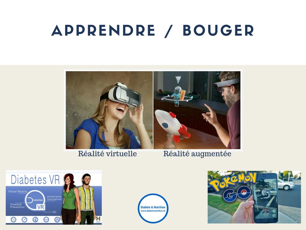 réalité virtuelle, réalité augmentée, technologie, outils, pédagogie, Pokemon Go, diabète
